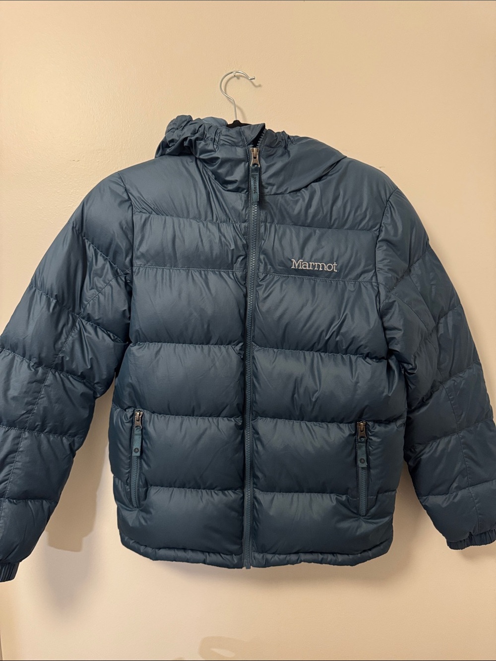 Marmot Kids Teal Guides Down Hoody Jacket Large - Picture 1 of 8